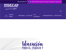 Tablet Screenshot of indecap.edu.co